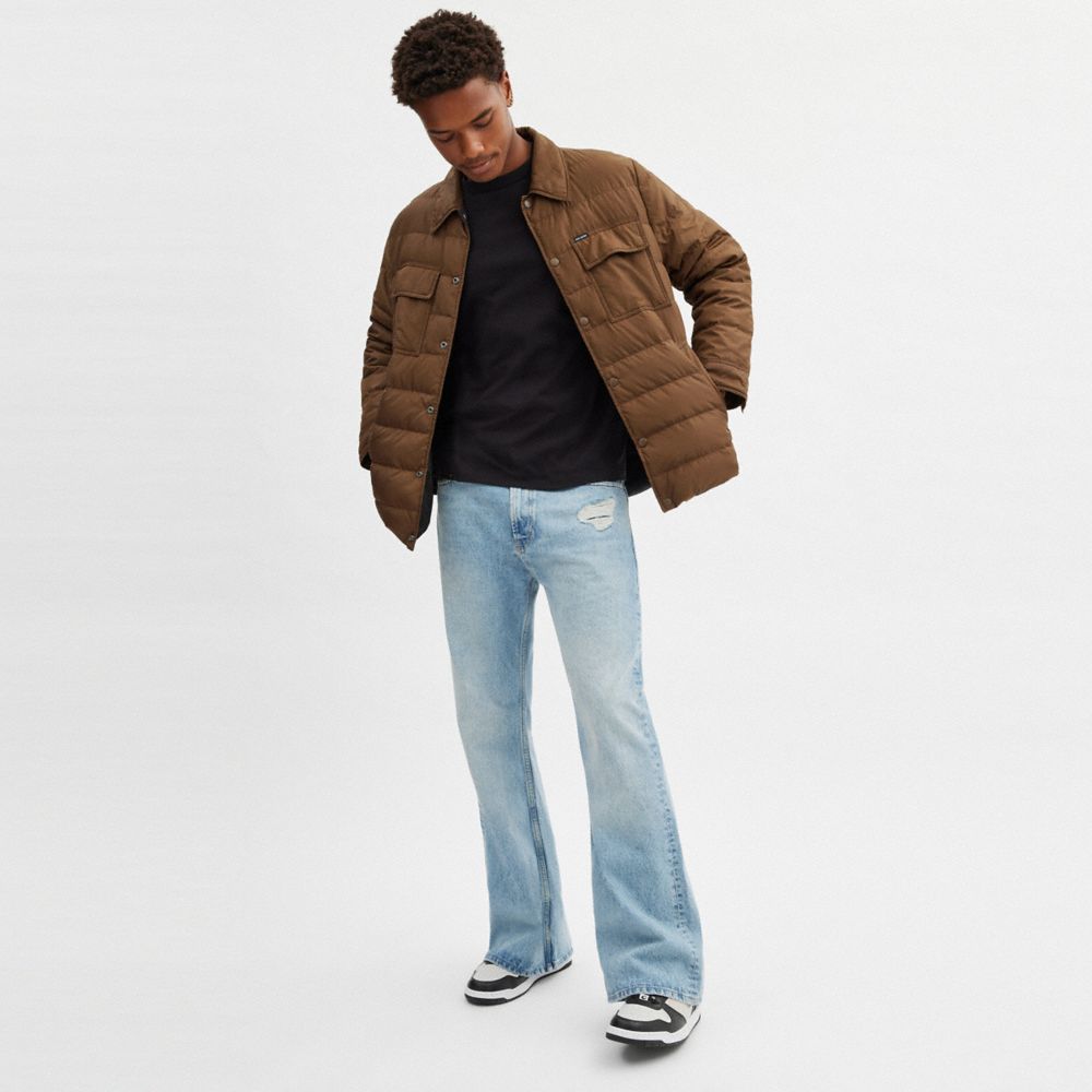 COACH®,ライトウェイト シャツ ダウン ジャケット,