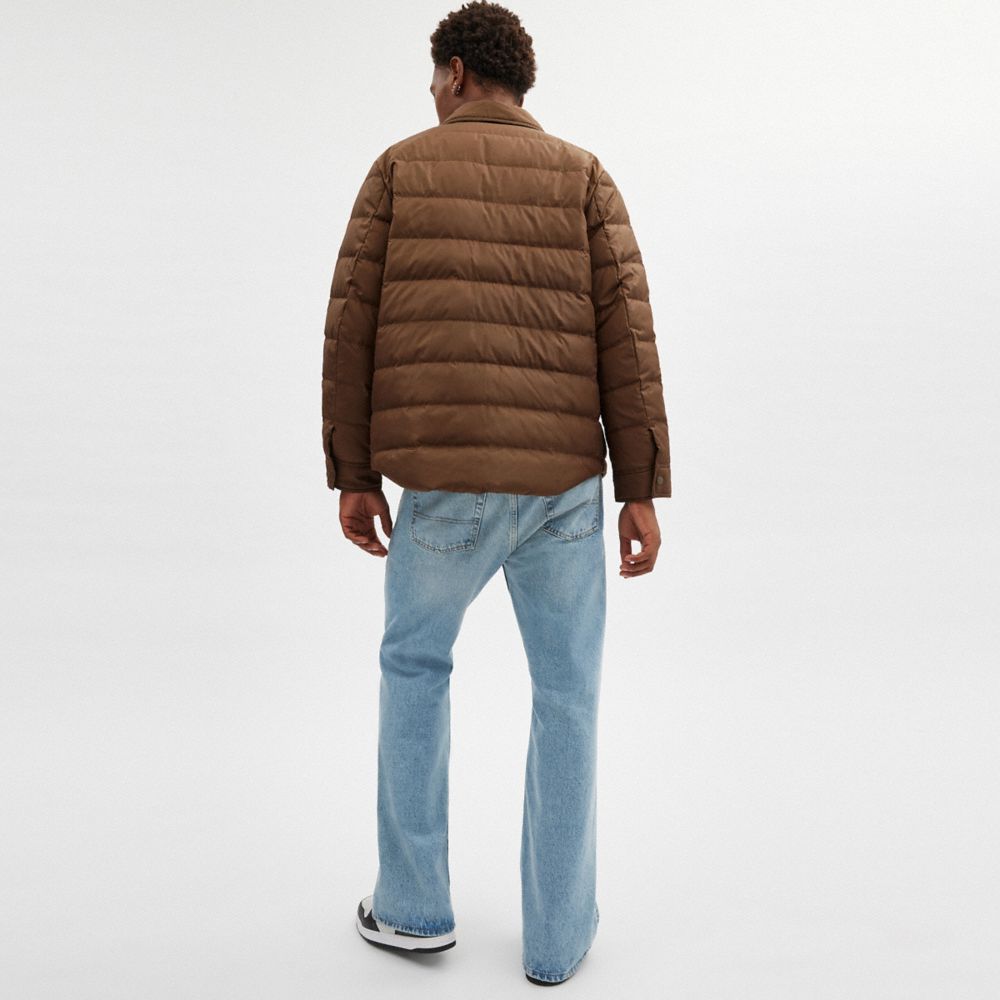 COACH®,ライトウェイト シャツ ダウン ジャケット,