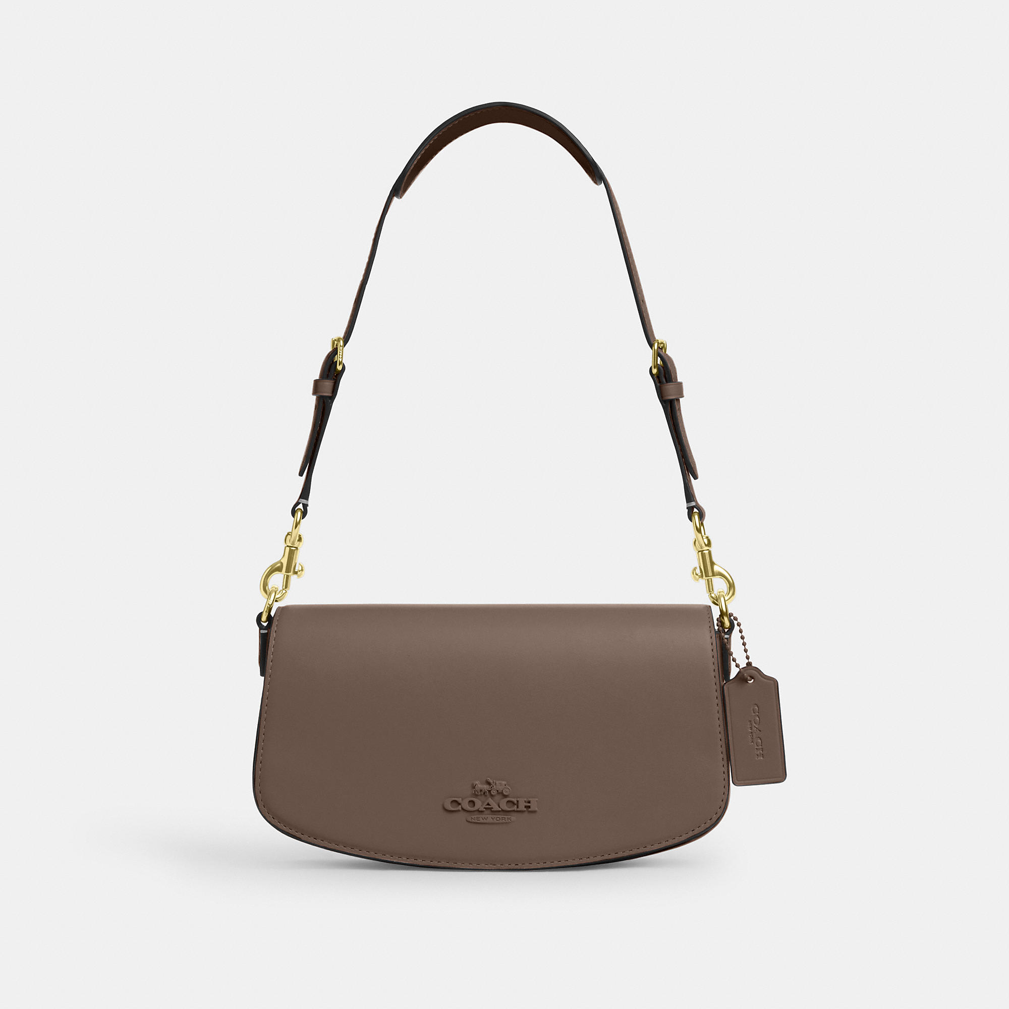 Shop Coach Andrea Shoulder Bag In Brown