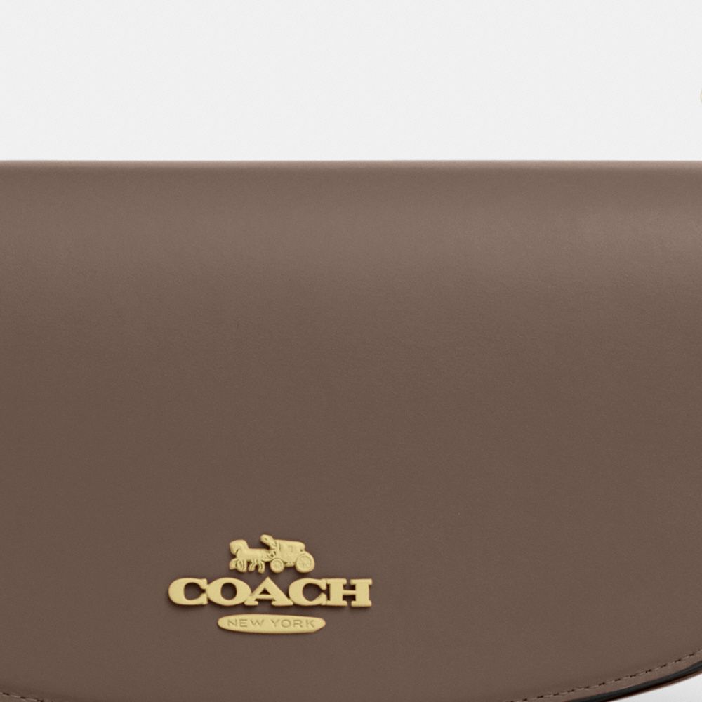 COACH®,Andrea Shoulder Bag,Calfskin Leather,Shoulder Bag,Logo,Metal,Casual,Brown