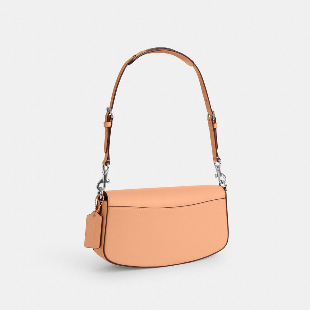 COACH®,ANDREA SHOULDER BAG,Smooth Leather,Small,Sv/Faded Blush,Angle View