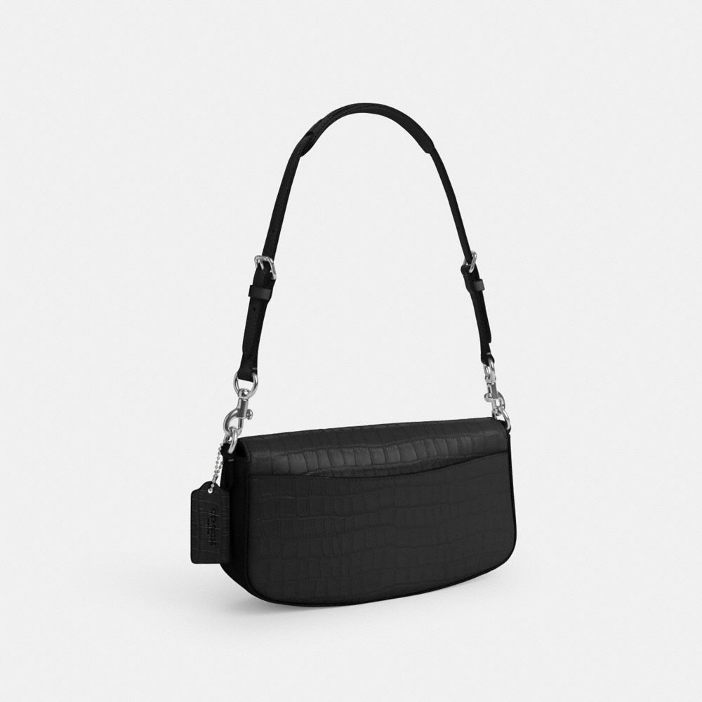 COACH®,Andrea Shoulder Bag,Shoulder Bag,Metal,Logo,Pen Holder,Casual,Black,Angle View