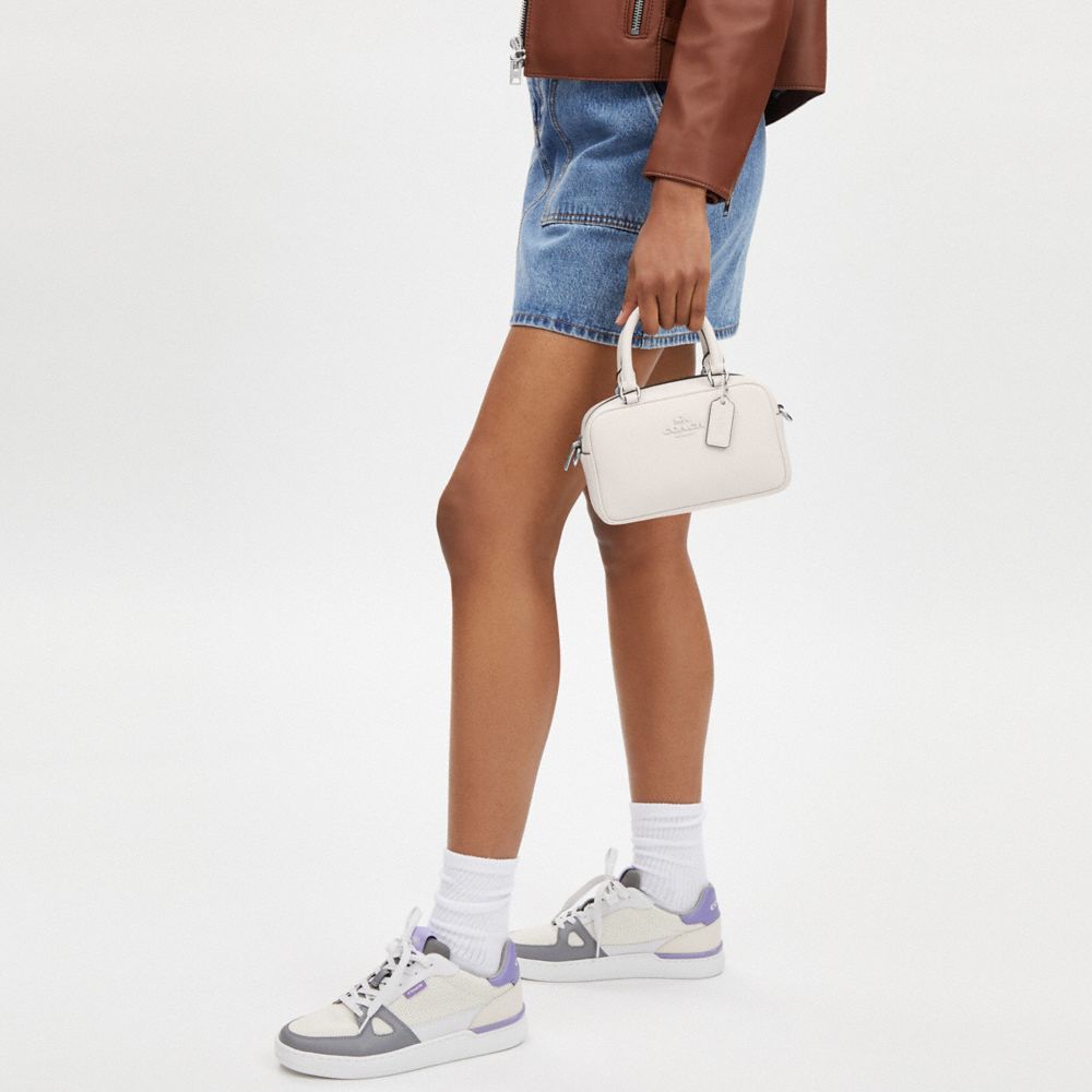 COACH®,Satchel Crossbody,White,Detail View