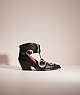 COACH®,RESTORED CUT OUT WESTERN CREEPER BOOTIE,Black,Front View