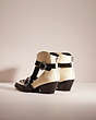 COACH®,RESTORED CUT OUT WESTERN CREEPER BOOTIE,Chalk/Black,Back View
