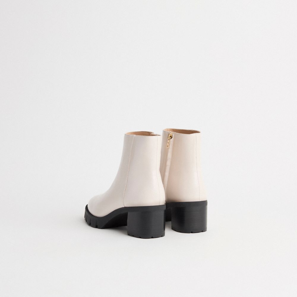 COACH®,Restored Chrissy Bootie,White,Back View