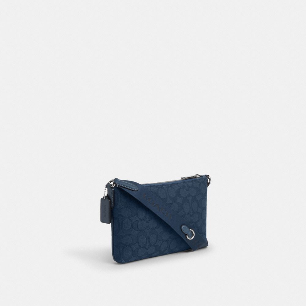 COACH®,Pace Slim Crossbody Bag In Signature Jacquard,,Angle View
