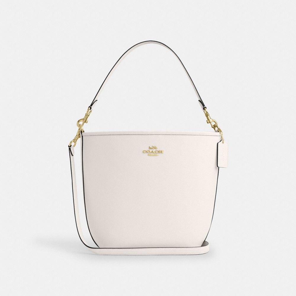 COACH®,GRAND SAC SEAU CITY,Cuir galet,Or/Craie,Front View