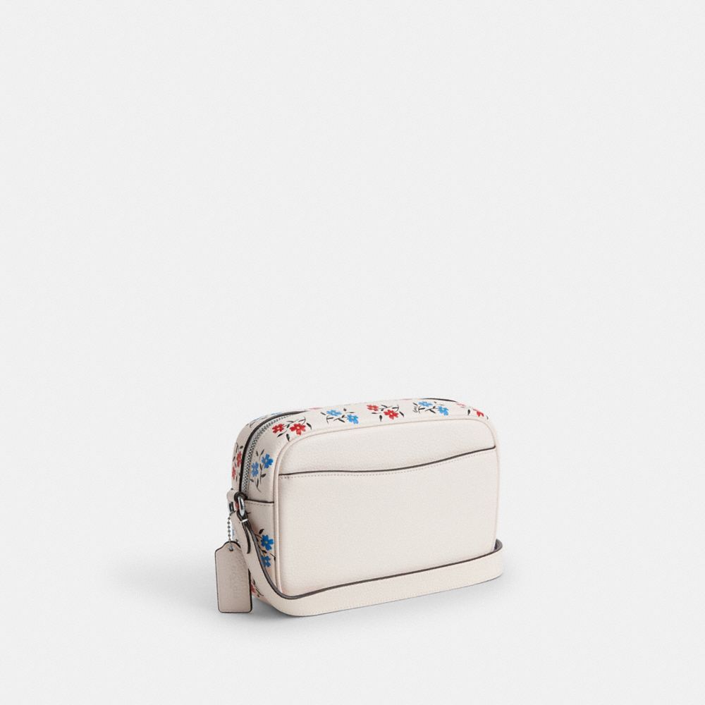 COACH®,SAC POUR APPAREIL PHOTO JAMIE AVEC MOTIF FLEURI,Argent/Craie multi,Angle View