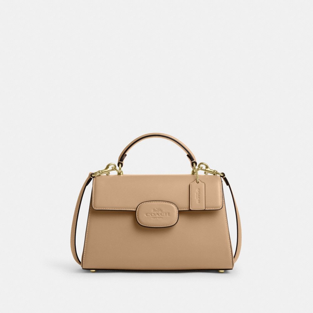 Beige satchel handbag best sale