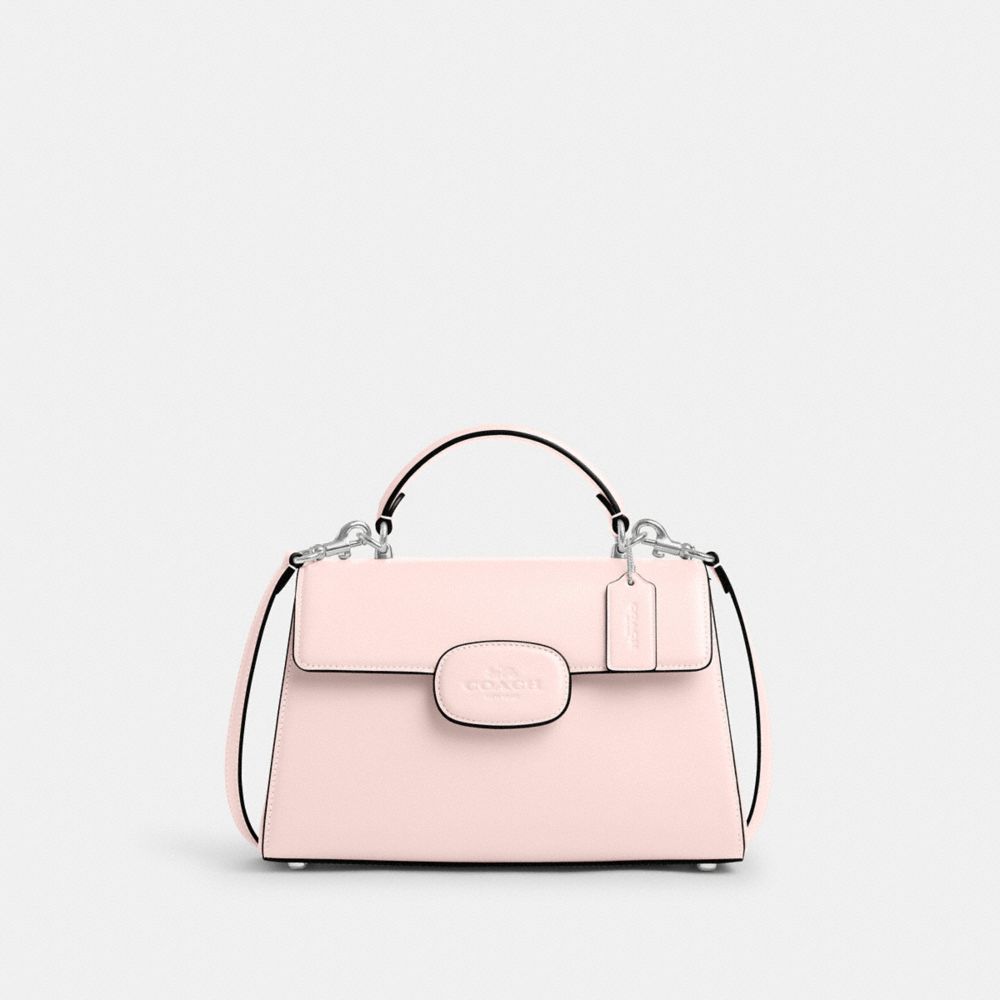 COACH®,Eliza Top Handle Bag,Satchel,Logo,Pen Holder,Casual,Work,Pink,Front View