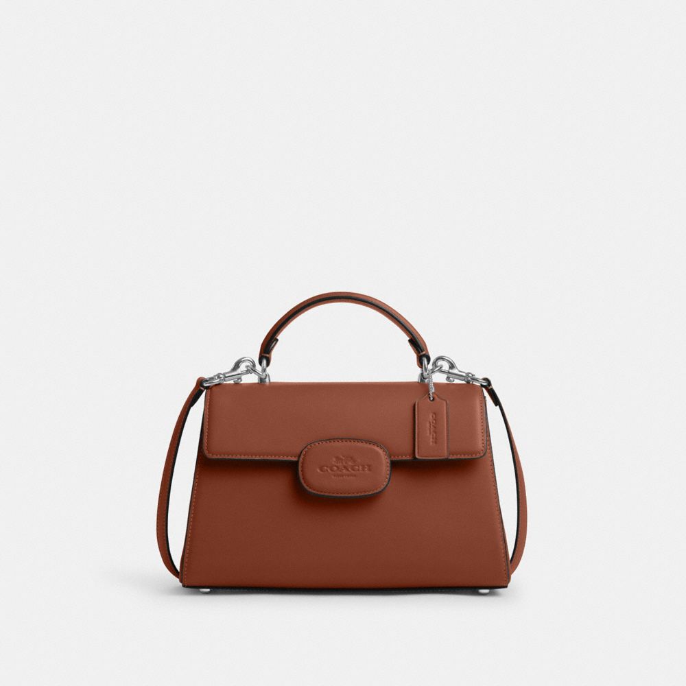 Leather top handle satchel best sale