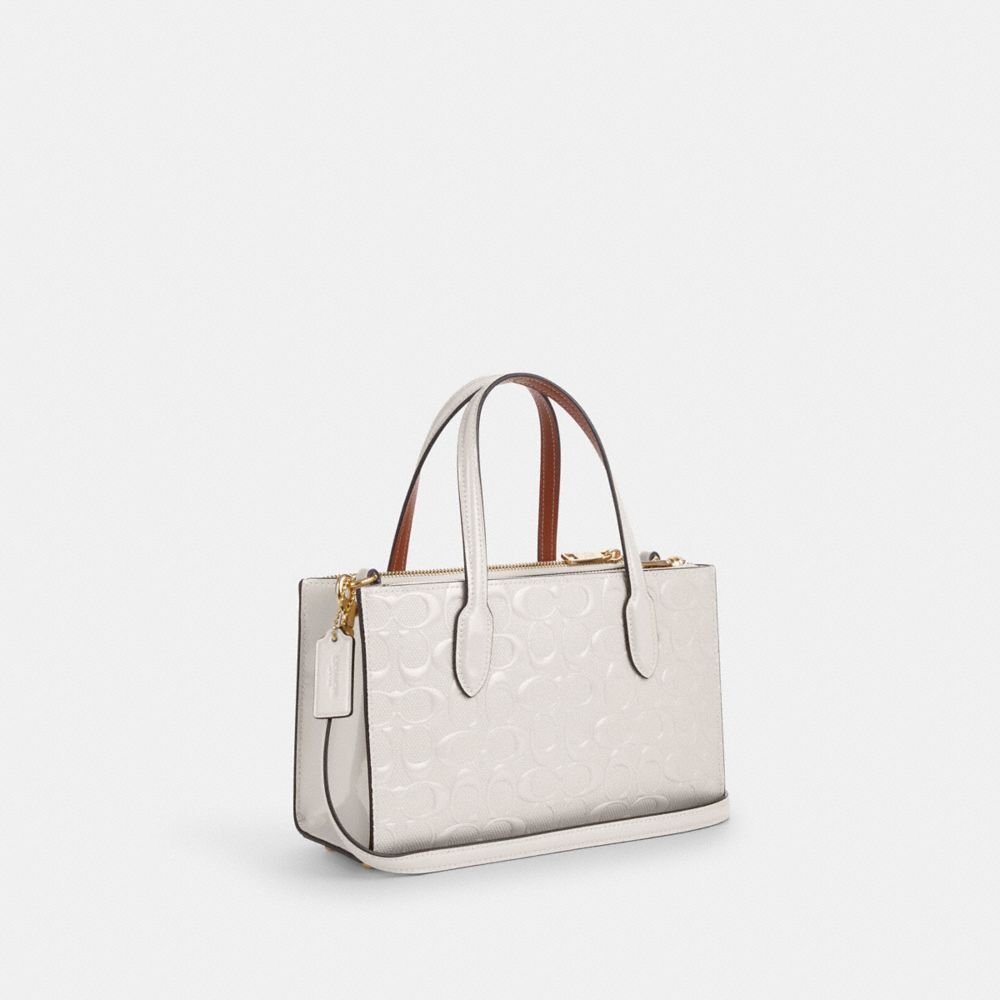 COACH®,ニーナ スモール トート バッグ・シグネチャー レザー,ハンドバック&サッチェル,