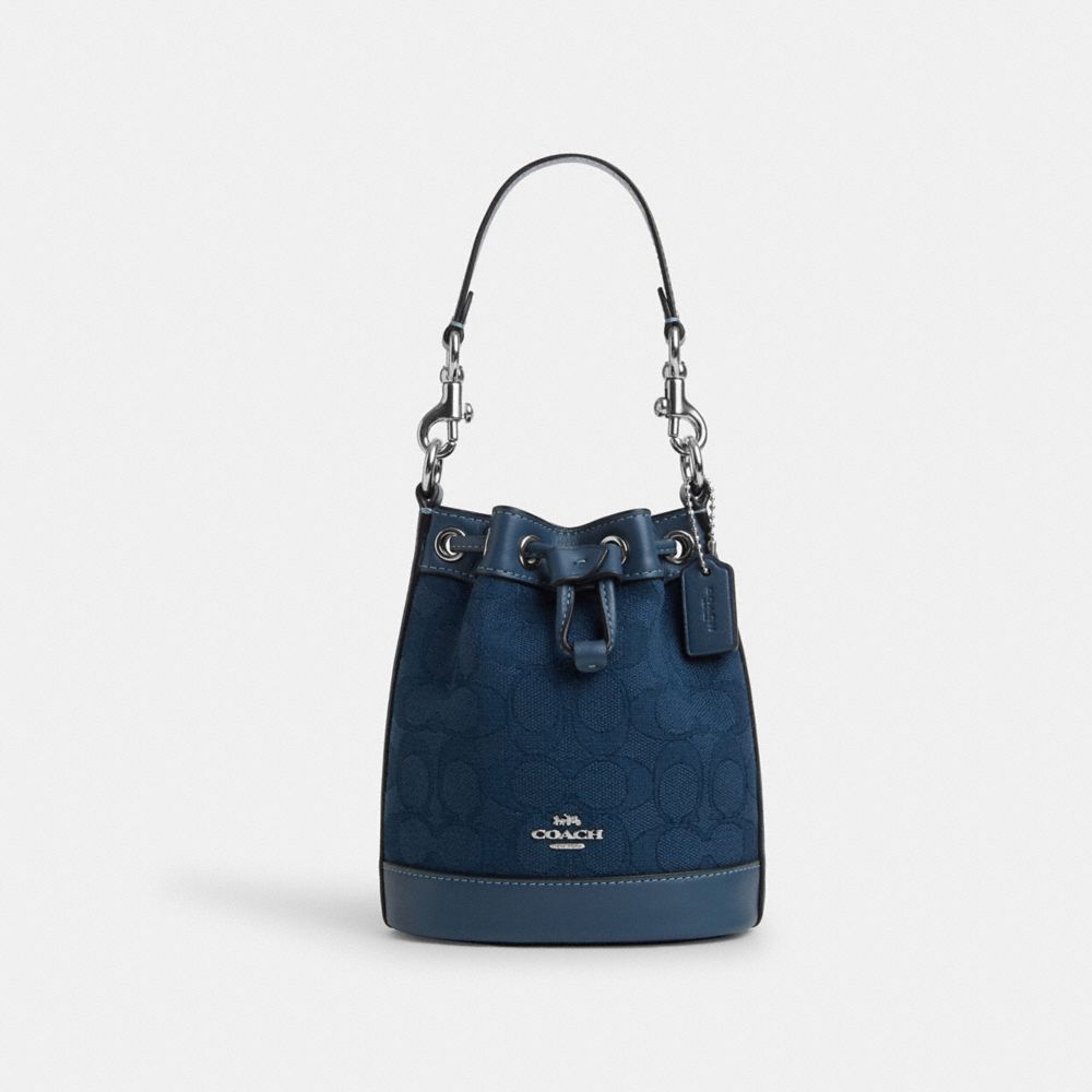 COACH®,Mini Bucket Bag In Signature Jacquard,,Front View