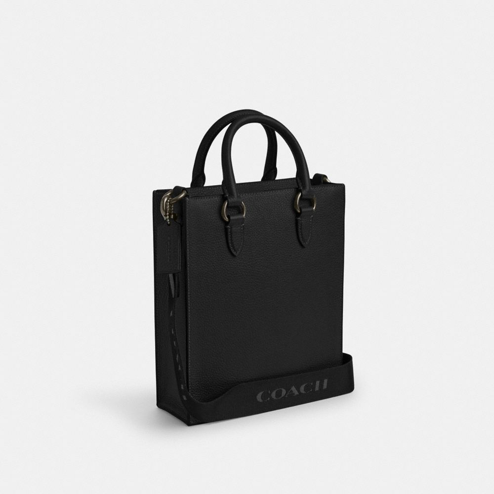 COACH®,Dylan Tote Bag,Leather,Crossbody,Casual,Black,Angle View