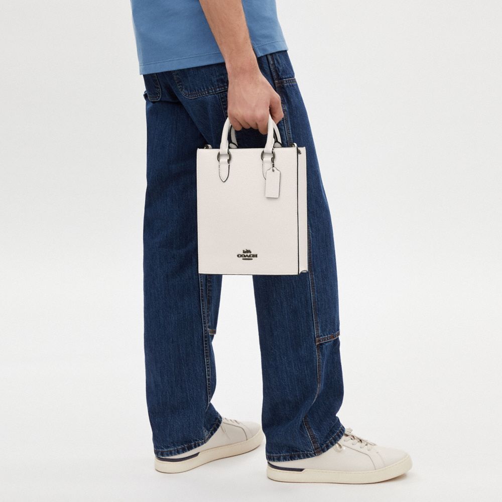 COACH®,Dylan Tote Bag,Leather,Crossbody,Casual,White,Detail View