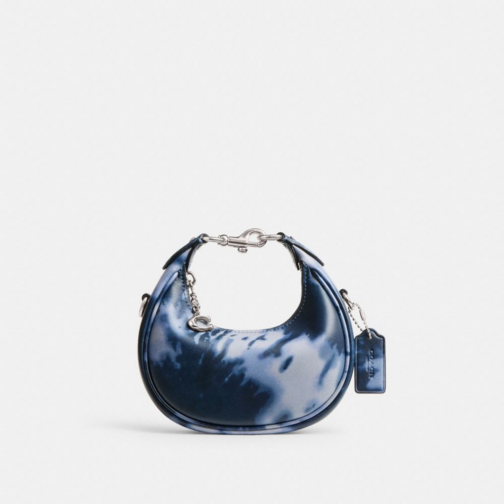 COACH®,JONIE BAG WITH TIE-DYE PRINT,Mini,Silver/Midnight Navy,Front View