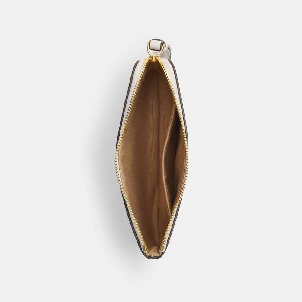 COACH®,コーナー ジップ・シグネチャー レザー,ポーチ&リストレット,