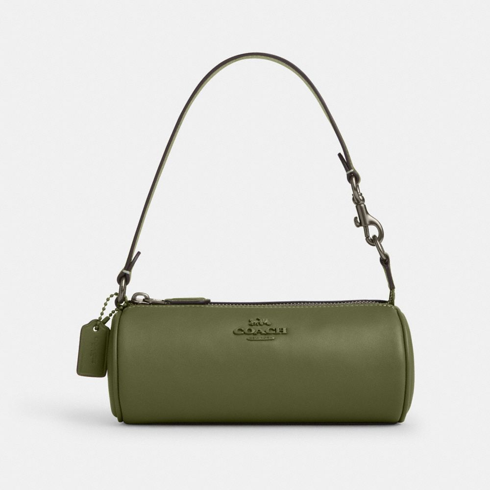 COACH®,SAC CYLINDRIQUE NOLITA,Bronze industriel/Vert militaire,Front View