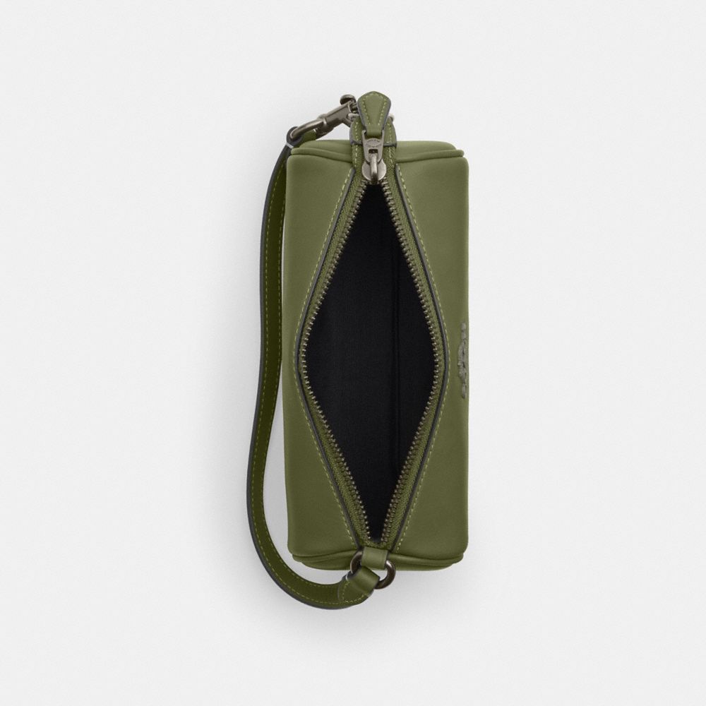 COACH®,Nolita Barrel Bag,Barrel Bag,Metal,Logo,Casual,Olive,Inside View,Top View