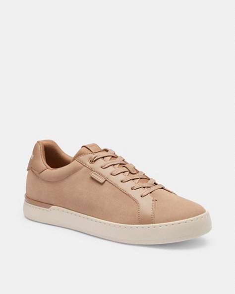 COACH®,LOWLINE LOW TOP SNEAKER,Taupe,Front View