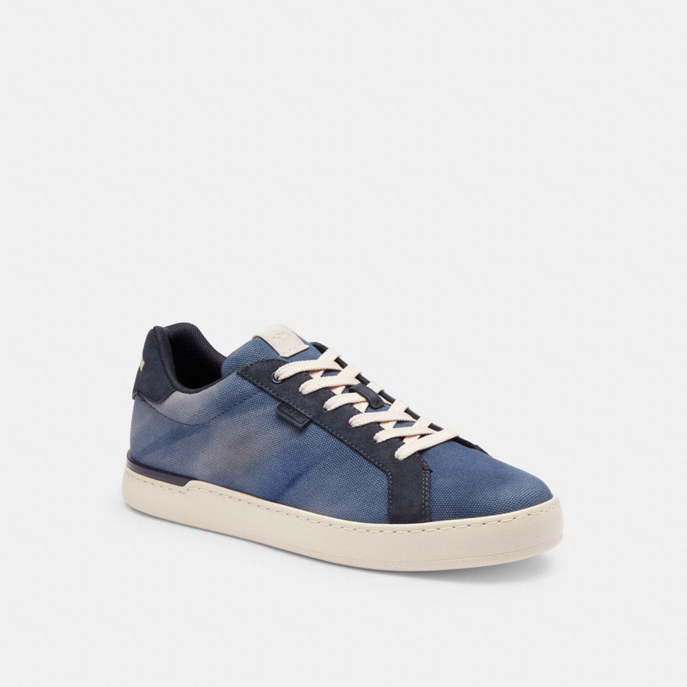 COACH®,LOWLINE LOW TOP SNEAKER WITH TIE-DYE,Midnight Navy,Front View