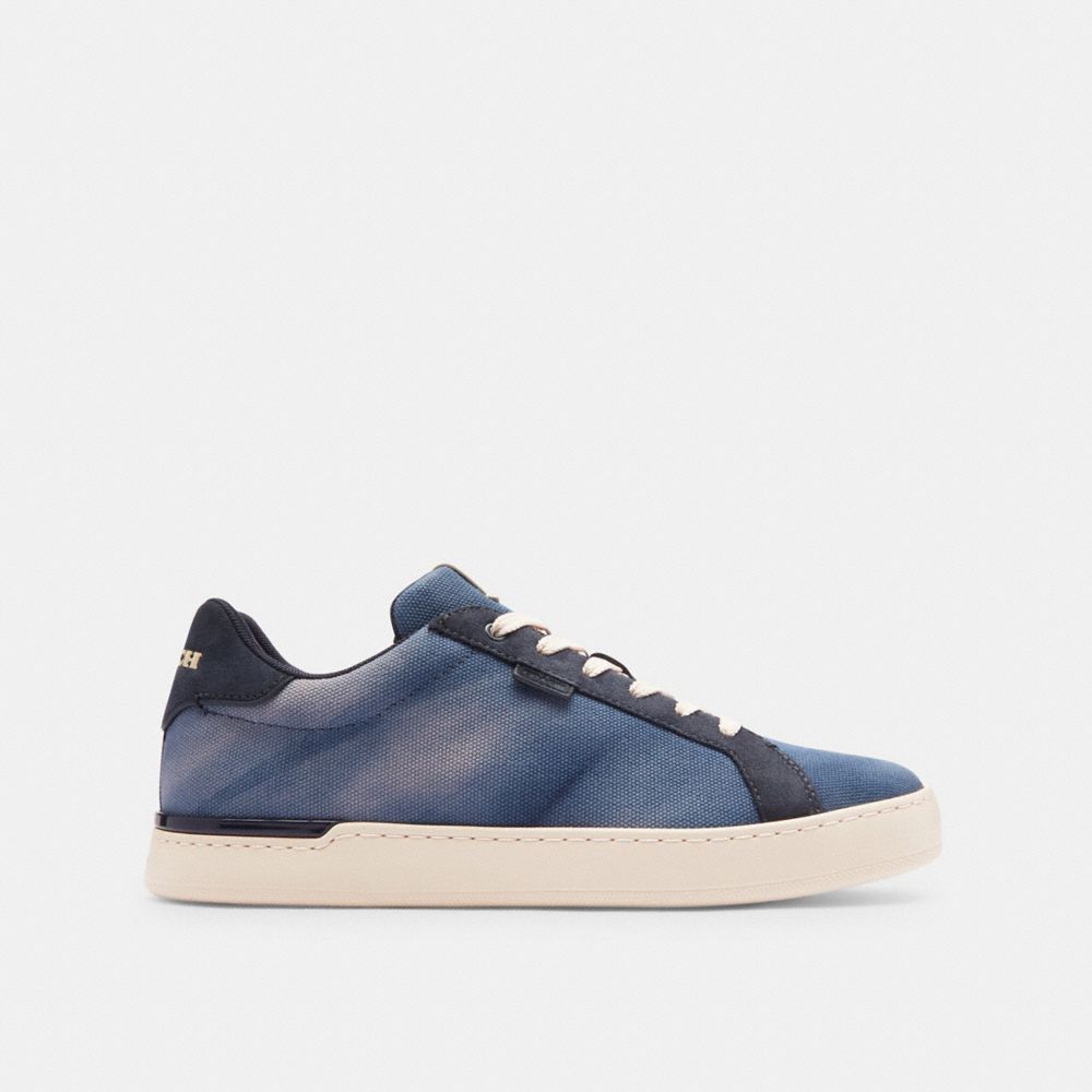 COACH®,LOWLINE LOW TOP SNEAKER WITH TIE-DYE,Midnight Navy,Angle View