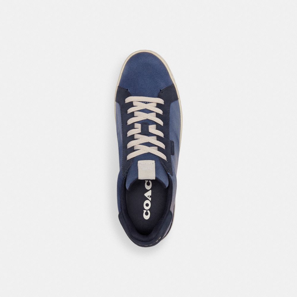 COACH®,LOWLINE LOW TOP SNEAKER WITH TIE-DYE,Midnight Navy,Inside View,Top View
