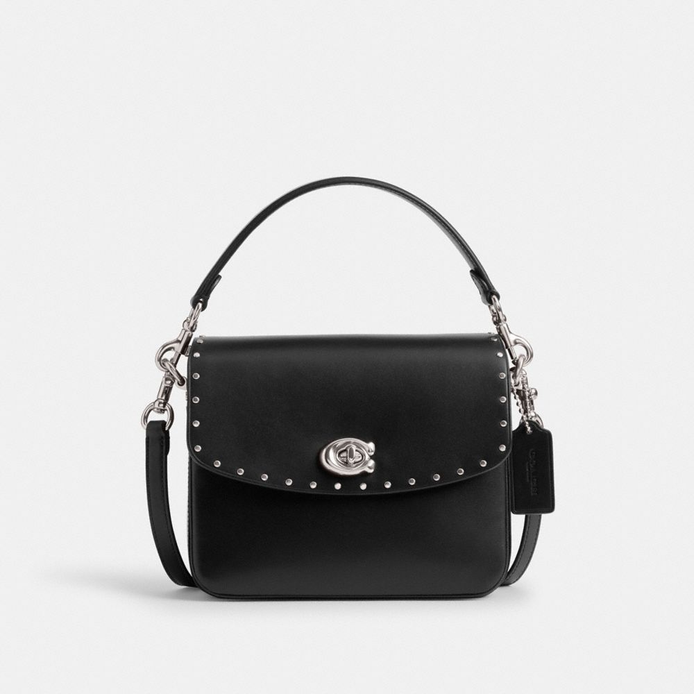 Silver Black Cassie Crossbody Bag 19 With Rivets