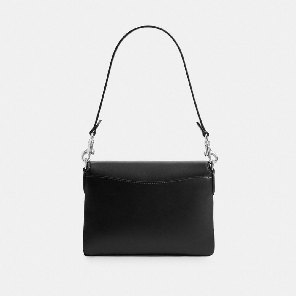 COACH®,1964 Fringe Bag,Calfskin Leather,Shoulder Bag,Logo,Fringe,Embossed,Pen Holder,Day Party,Black,Back View