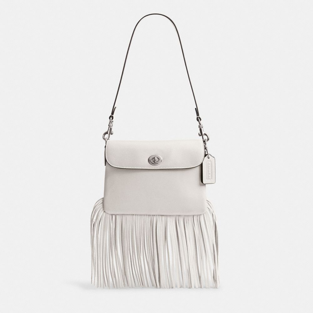 Leather fringe handbags deals