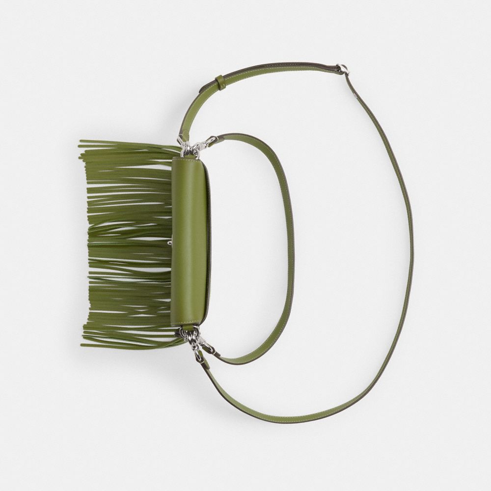 COACH®,1964 Fringe Bag,Leather,Lining Leather,Shoulder Bag,Fringe,Pen Holder,Day Party,Olive