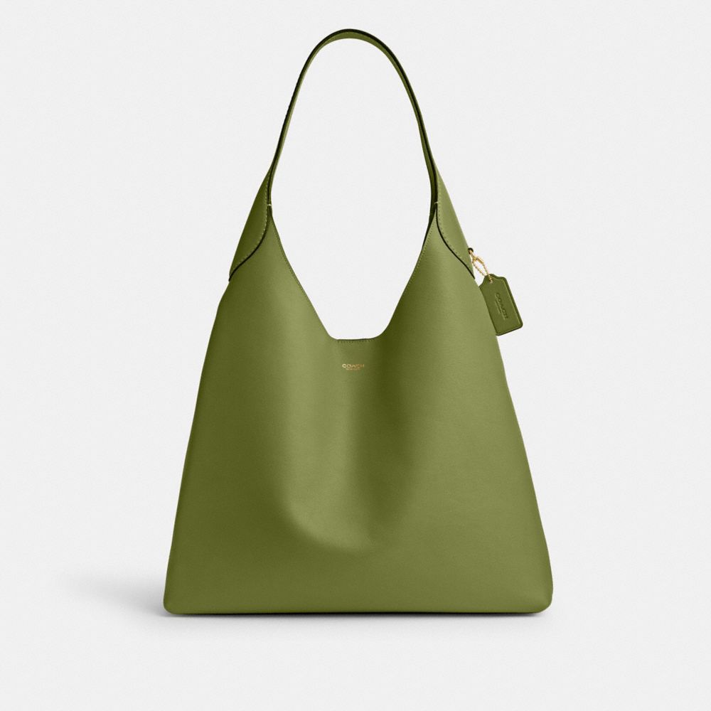 Coach Brooklyn Shoulder Bag 39 In Brass/dark Lime
