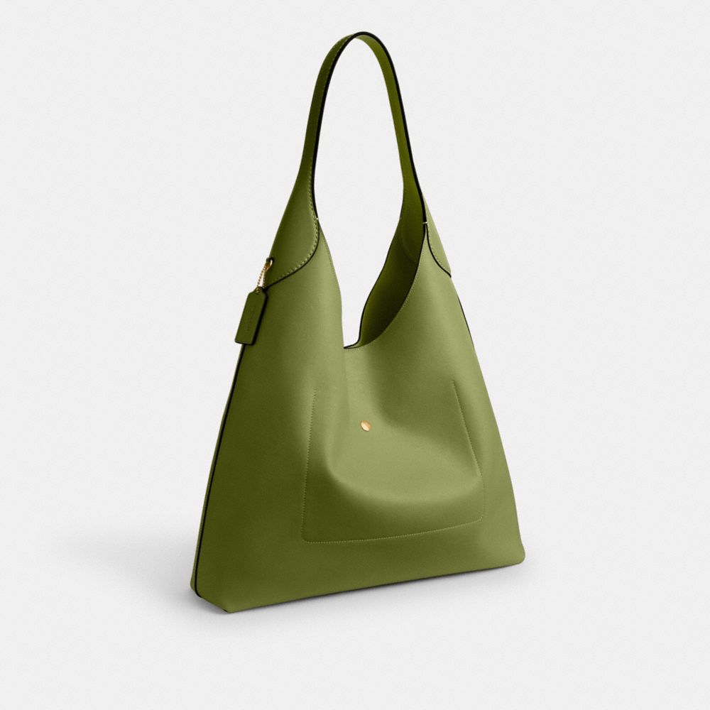 Coach Brooklyn Shoulder Bag 39 In Brass/dark Lime
