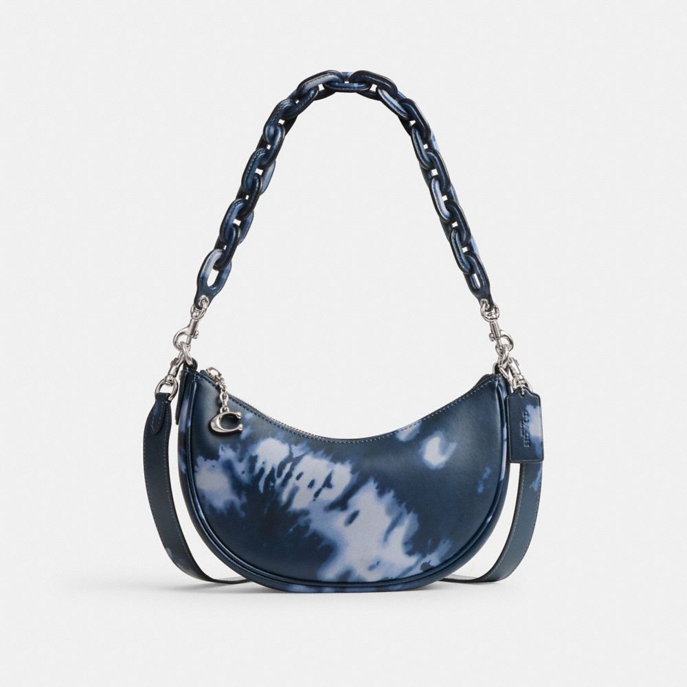 COACH®,MIRA SHOULDER BAG WITH TIE-DYE PRINT,Light Antique Nickel/Midnight Navy,Front View