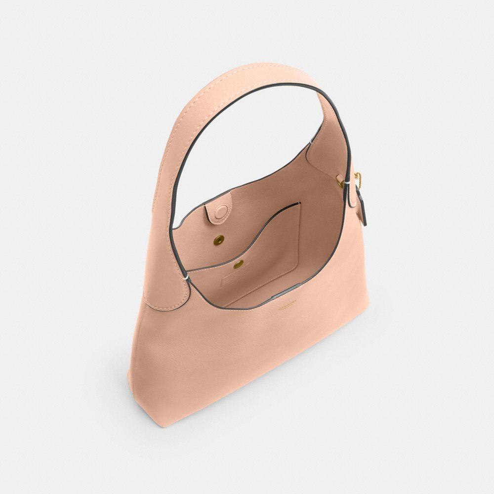 COACH®,Brooklyn Shoulder Bag 28,Leather,Hobo,Logo,Word Embellishment,Embossed,Casual,,Inside View,Top View