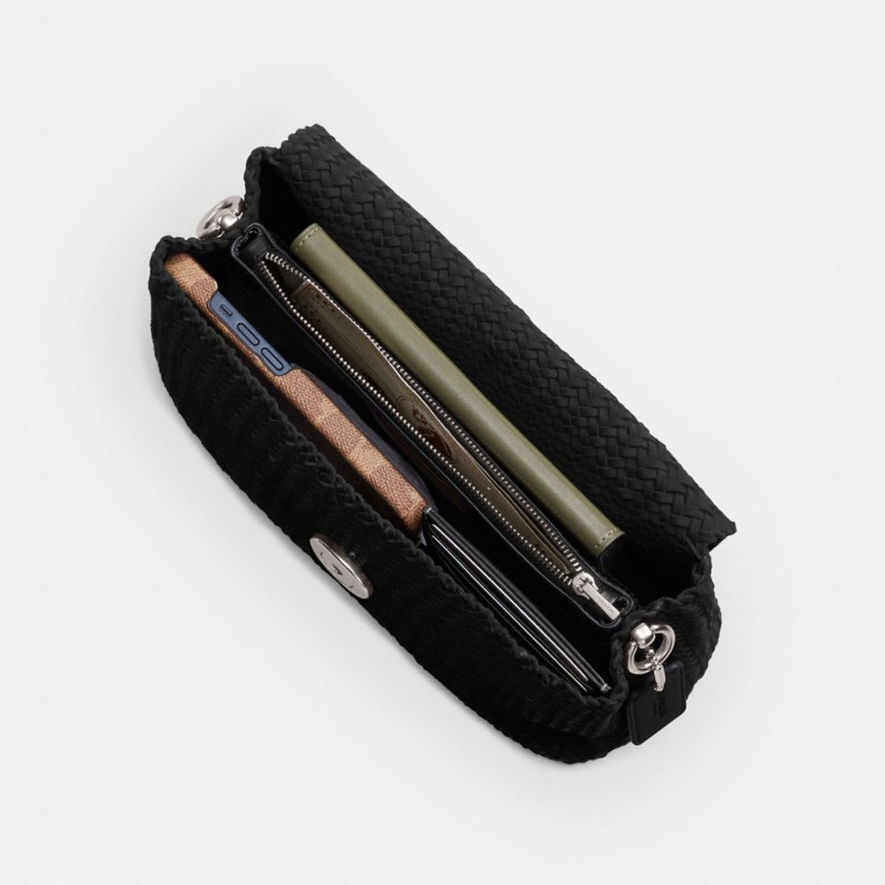 COACH®,Soft Tabby Shoulder Bag,Shoulder Bag,Logo,Embossed,Day Party,Black,Inside View, Top View