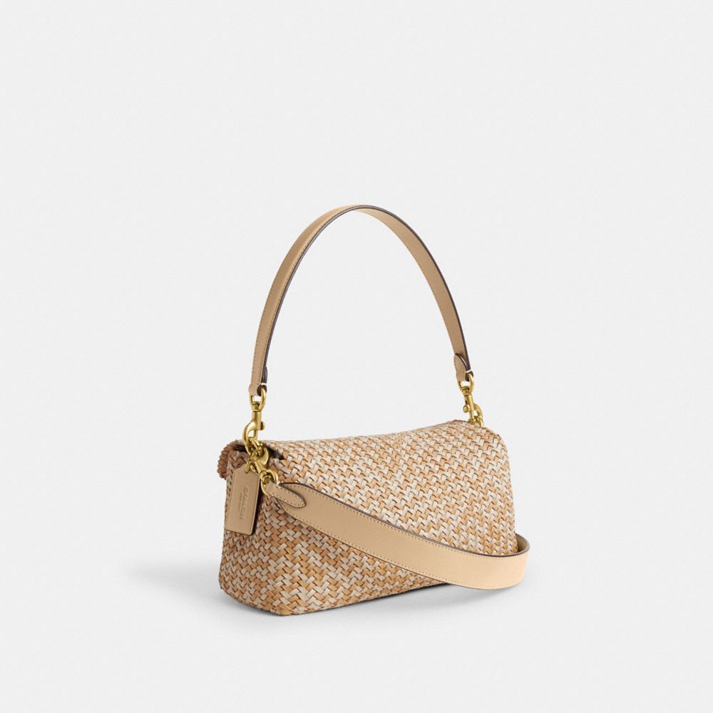 Shop Coach Soft Tabby Shoulder Bag In Brass/tan/ivory