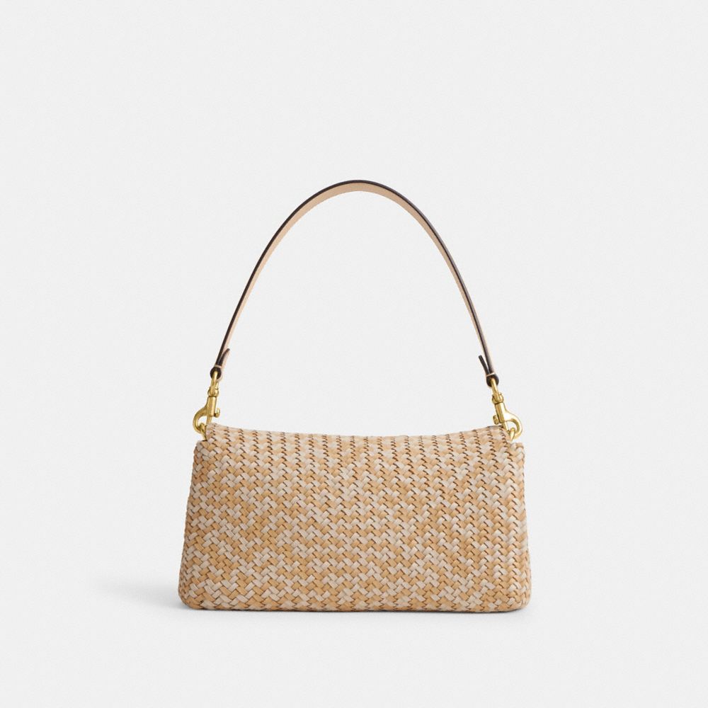 COACH®,Soft Tabby Shoulder Bag,Shoulder Bag,Logo,Embossed,Day Party,Beige,Back View