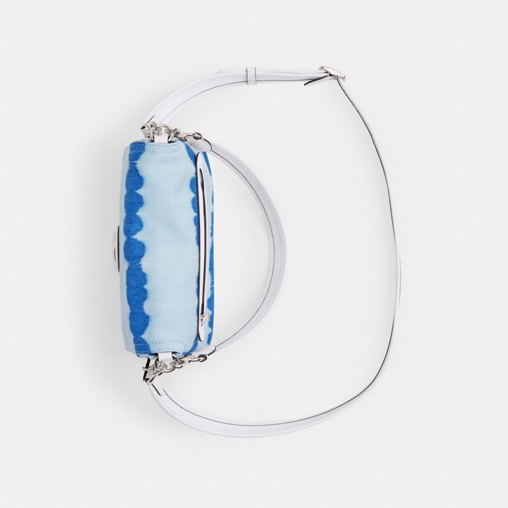COACH®,Soft Tabby Shoulder Bag With Tie Dye,Leather,Cotton,Shoulder Bag,Color Block,Logo,Day Party,Blue