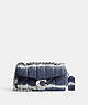 COACH®,TABBY SHOULDER BAG 20 WITH QUILTING AND TIE-DYE,Small,Silver/Midnight Navy Multi,Front View