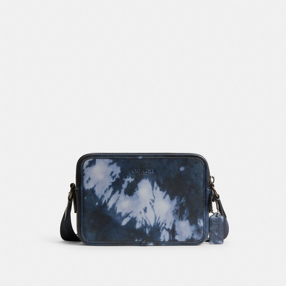 COACH®,CHARTER CROSSBODY BAG 24 WITH TIE-DYE PRINT,Midnight Navy Multi,Front View