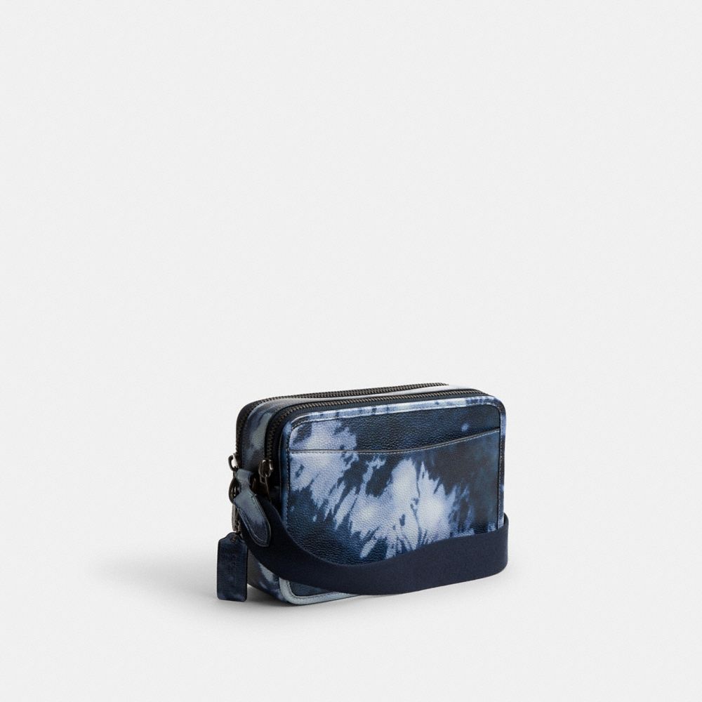 COACH®,CHARTER CROSSBODY BAG 24 WITH TIE-DYE PRINT,Midnight Navy Multi,Angle View