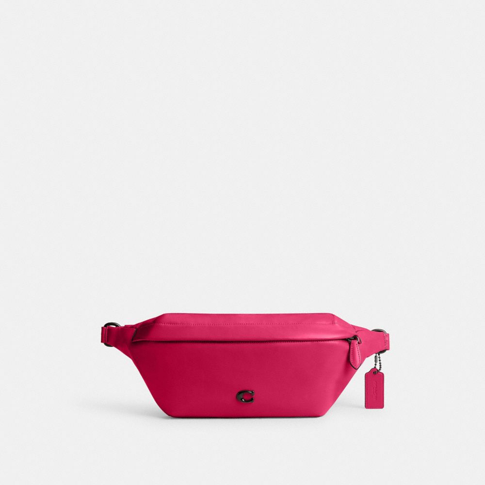 COACH®,HALL BELT BAG,Medium,Dragon Fruit,Front View