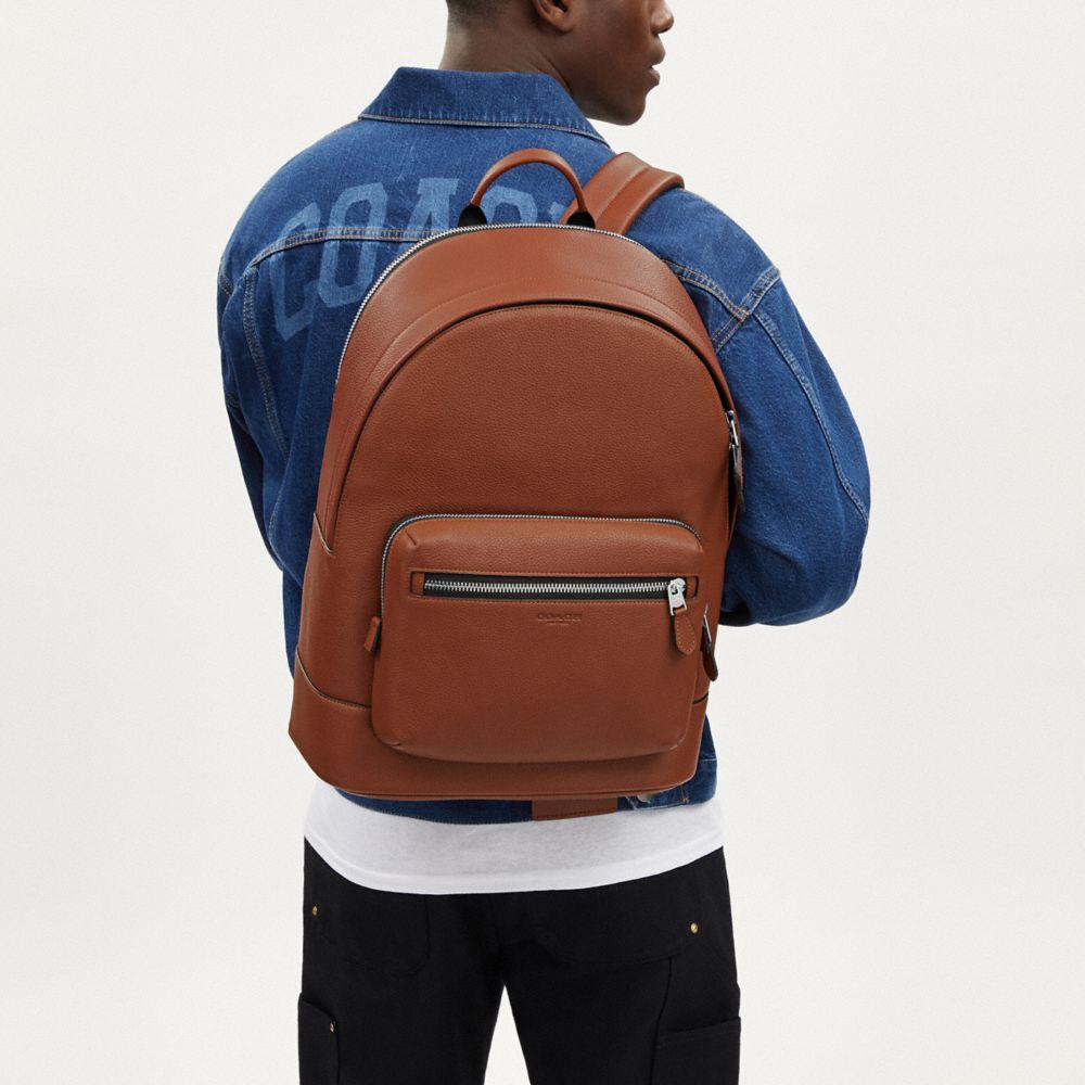 COACH®,WEST BACKPACK,Cuir galet,Sv/Séquoia,Detail View