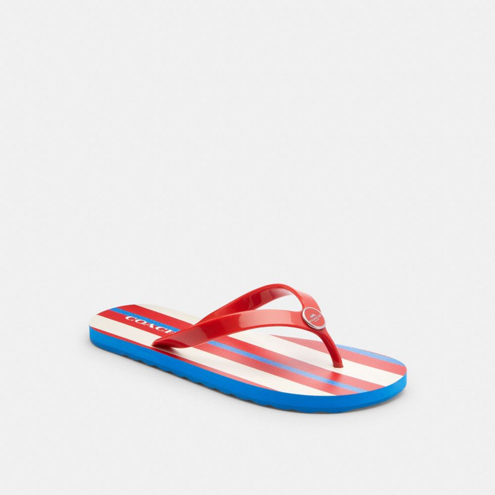 Miami Red Multi Zayn Flip Flop With Stripe Print