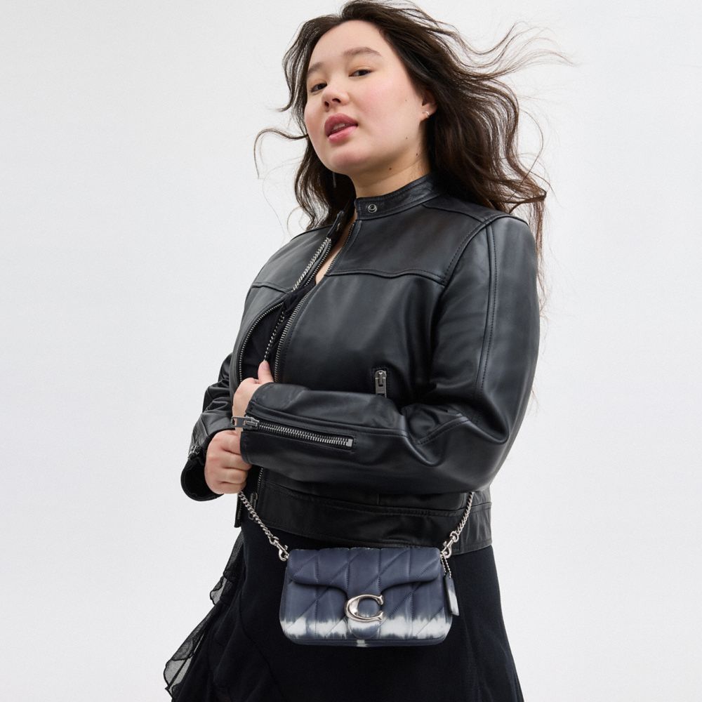 COACH®,タビー リストレット・キルティング アンド タイ ダイ プリント,ポーチ＆小物入れ,ﾐｯﾄﾞﾅｲﾄ ﾈｲﾋﾞｰ ﾏﾙﾁ