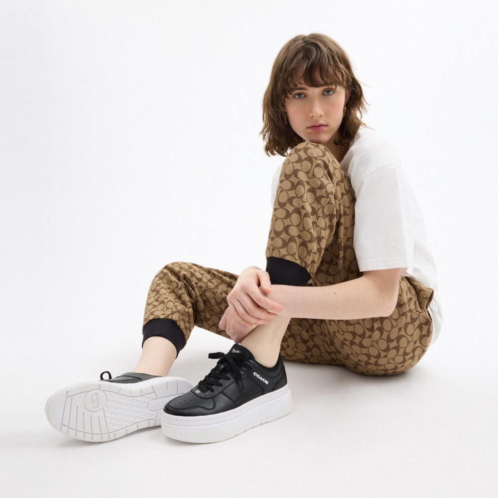 COACH®,プラットフォーム スニーカー,スニーカー,ﾌﾞﾗｯｸ