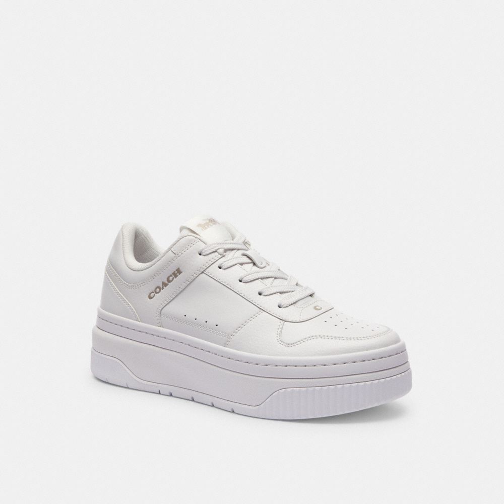 COACH®,PLATFORM SNEAKER,Optic White,Front View