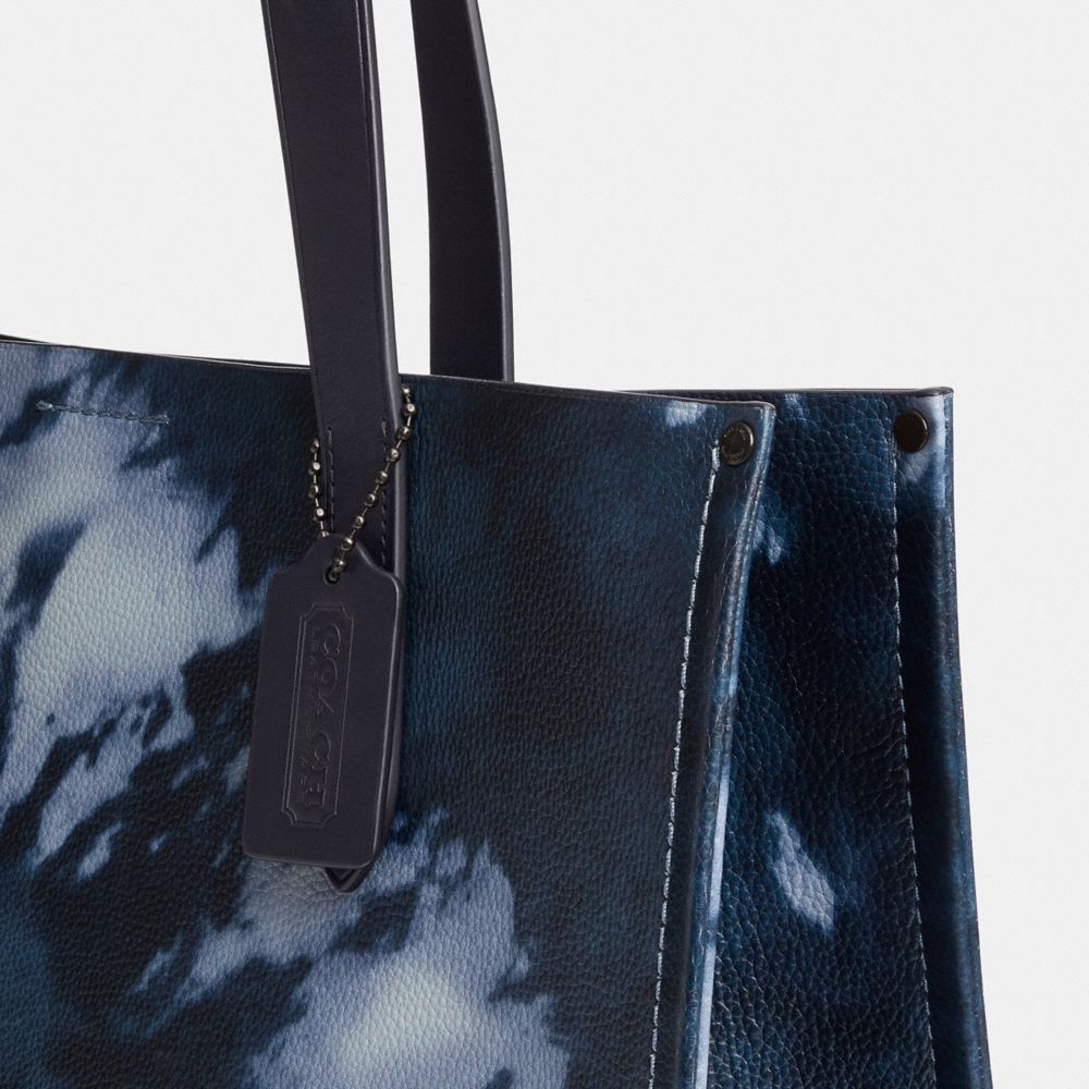 COACH®,Relay Tote Bag With Tie Dye Print,Canvas,Leather,Tote,Embossed,Logo,Casual,Multi Color,Closer View
